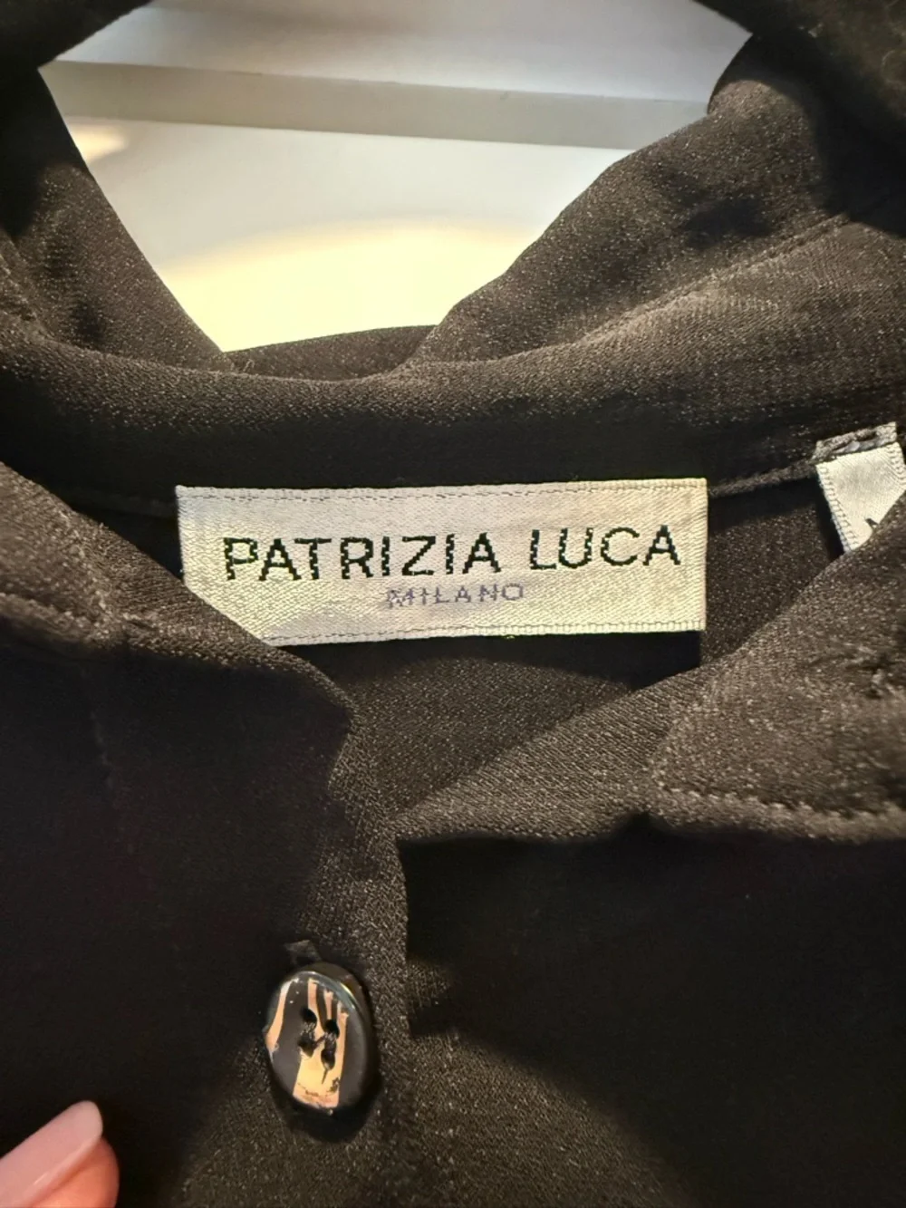 Patrizia Luca “Milano” Hi-Low Button Down Shirt Dress Excellent Condition  SZ M - Picture 6 of 7